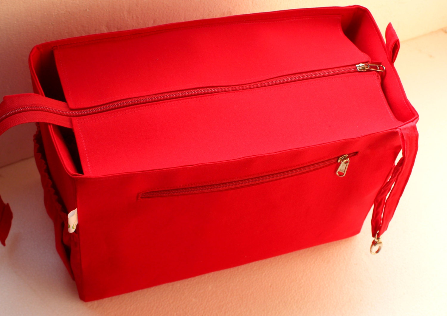 lv neverfull bag organizer red