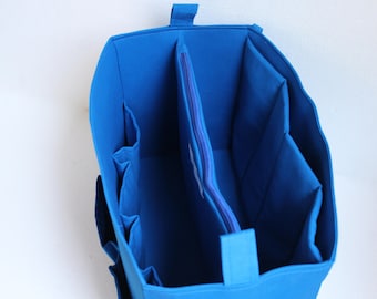 Wkładka do organizera torebki z filcu Extra Tall do torebki Louis Vuitton Neverfull GM MM | Wkładka do torby z przegrodą na laptopa i kieszenią na zamek błyskawiczny