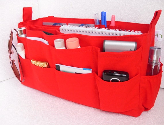 Extra Large Size Purse Organizer With Laptop Padded Case Bag 