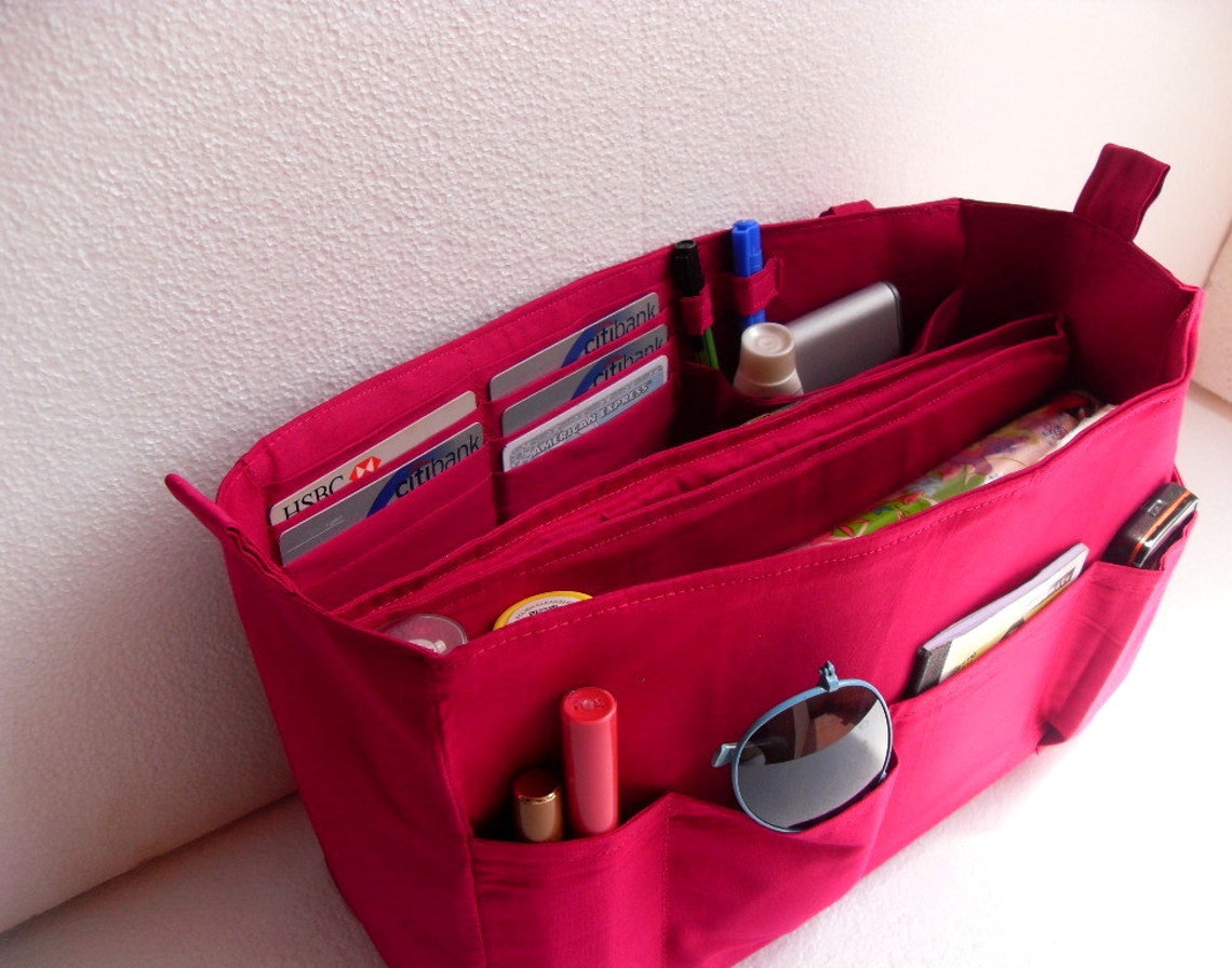 Large Purse Organizer bag Organizer Insert With Ipad Sleeve Etsy