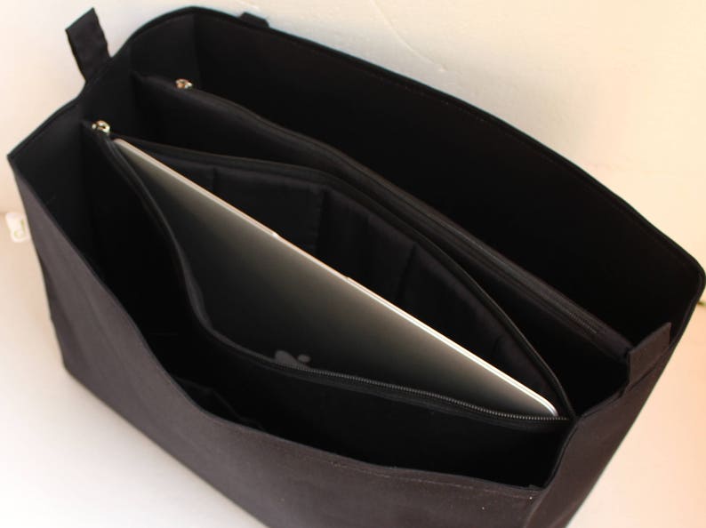 Extra taller bag organiser to fit GIVENCHY Antigona Purse organizer insert with two divider zipper compartment image 1