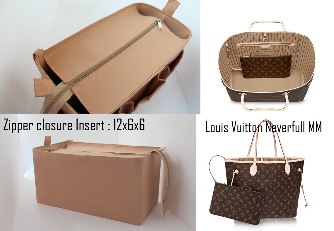 Purse organizer for Louis Vuitton Neverfull MM with Zipper Etsy