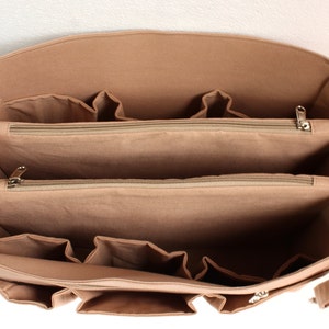 Zusätzliche größer Tasche Organizer für Beutel - Geldbörse-Veranstalter-Einsatz mit zwei Teiler Reißverschlussfach passt LV Neverful MM