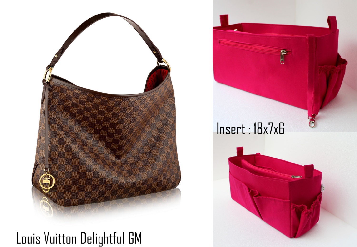 Purse Organizer for Louis Vuitton Delightful GM Bag -  UK