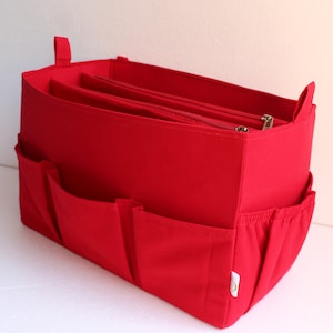 Organiseur de sac extra-large pour sac fourre-tout - Insert d&#39;organisateur de sac à main avec deux compartiments à fermeture à glissière pour LV Neverful MM