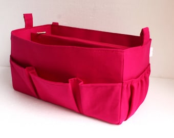 Extra large Purse organizer for Louis Vuitton Neverfull GM- Bag organizer insert in Hot Pink fabric