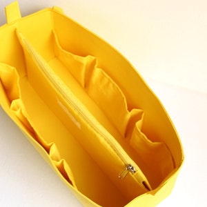 Organizador de bolsas extra grande - Encaixe organizador de bolsas em tecido amarelo girassol