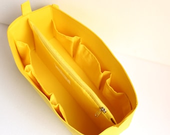 Extra large Bag organizer- Purse organizer insert in Sunflower yellow fabric