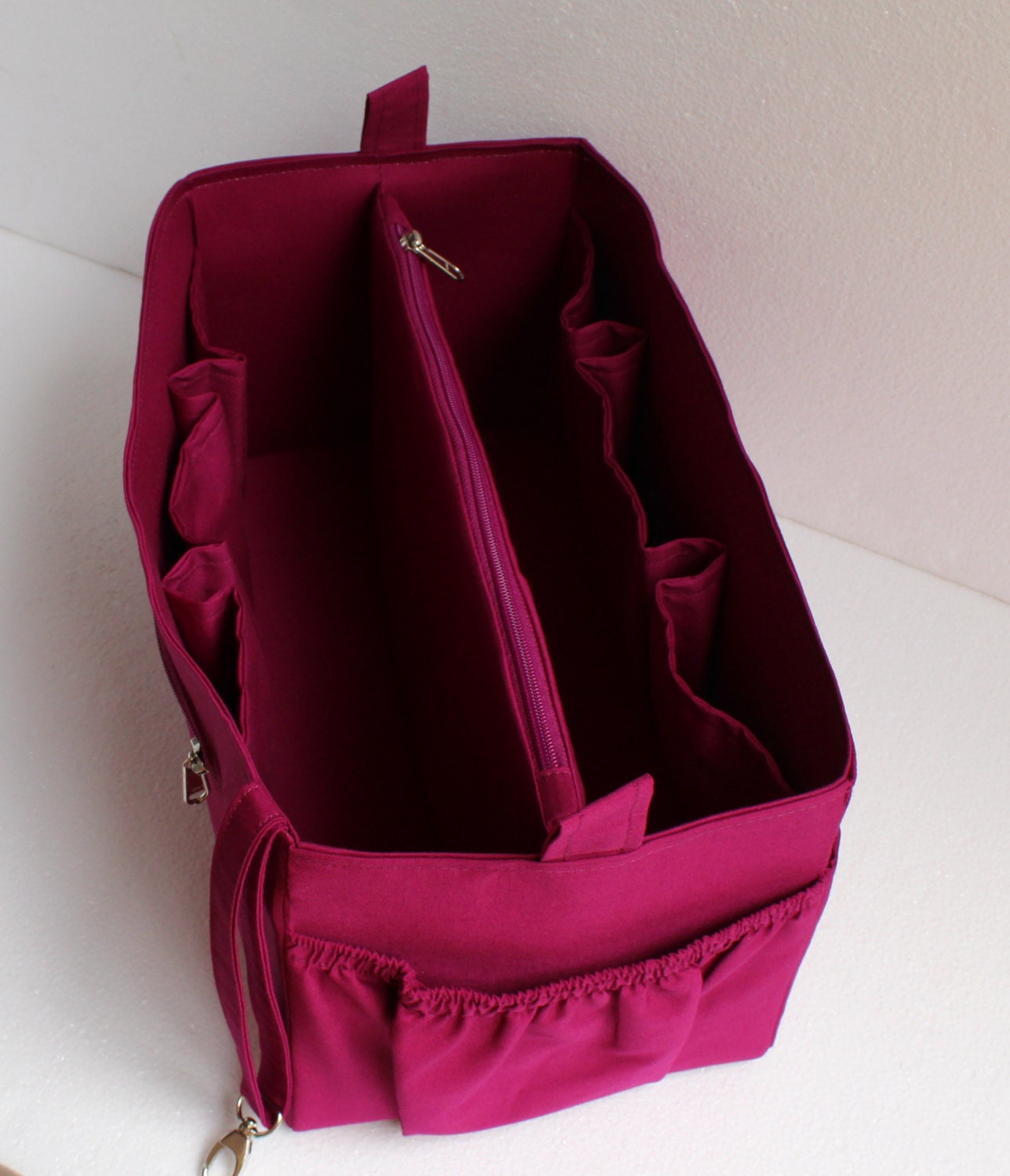 Extra Large Purse Organizer Bag Organizer Insert in Rich Red Fits