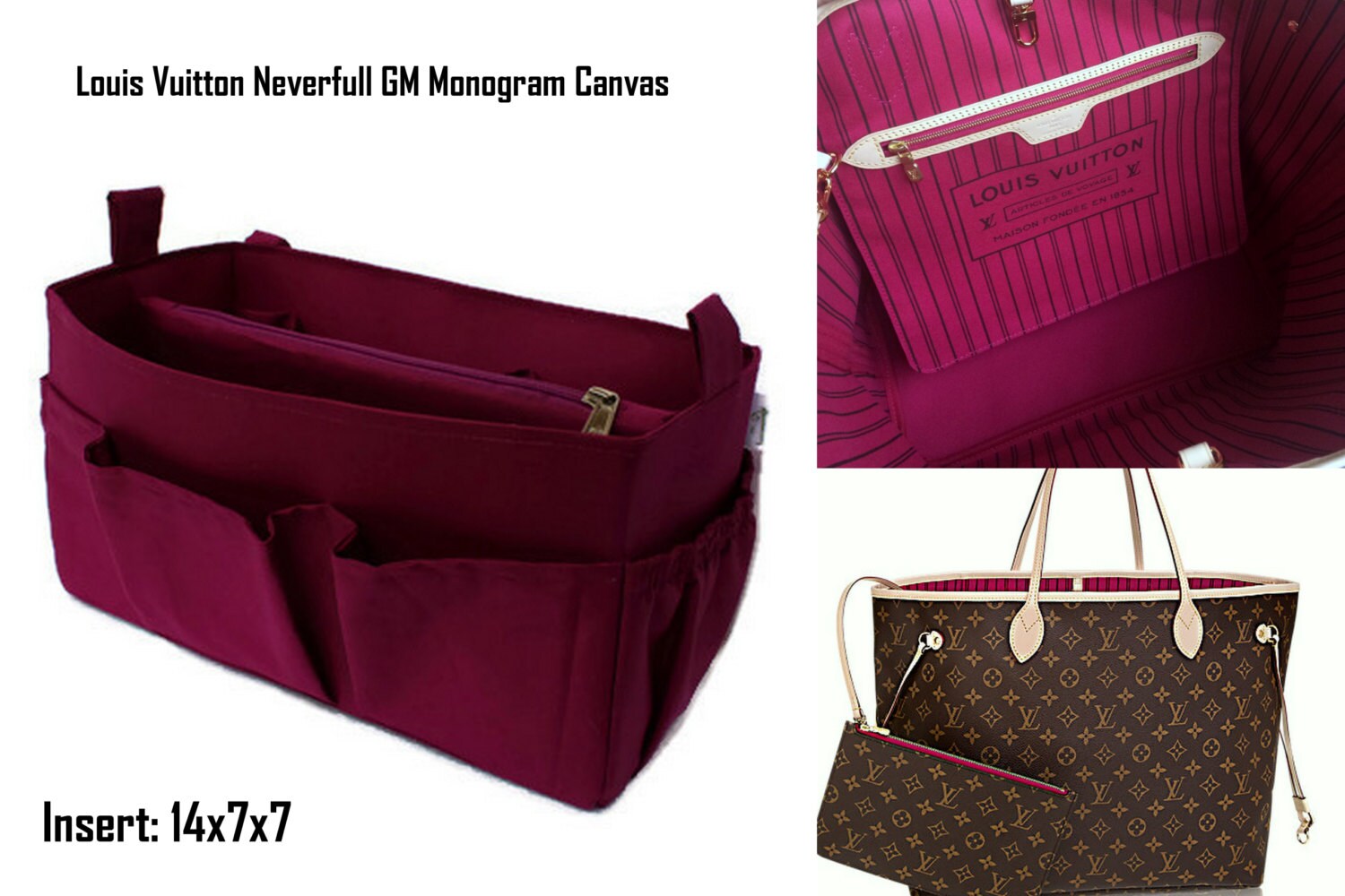 Louis Vuitton Neverfull GM Purse Insert Extra Large Bag Organizer for Neverfull GM Etsy Canada