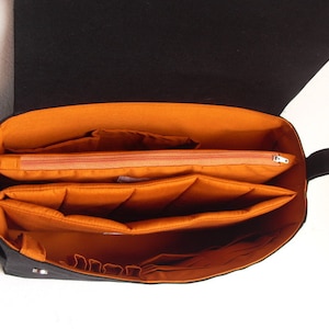 Large Bag organizer for Tote Bag with two divider compartment and Magnetic flap closure - Zipper and Laptop case.