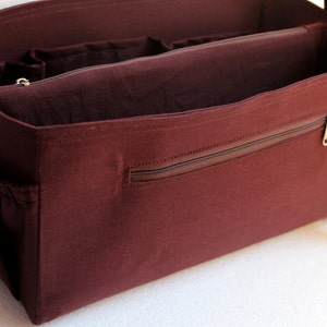 Purse organizer Fits Speedy 30- Bag organizer insert in brown