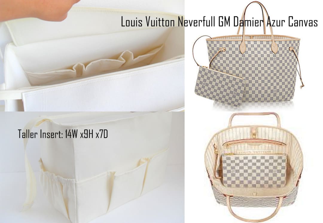 NEW! LV Neverfull GM Purse Organizer w/ Double YKK Zippers, Yellow Beige,  3mm Felt Only @AlgorithmBags for Louis Vuitton