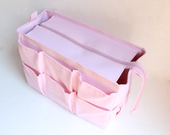 Extra Taller Purse organizer for Louis Vuitton Neverfull MM with Zipper closure and Laptop compartment- Bag organizer insert