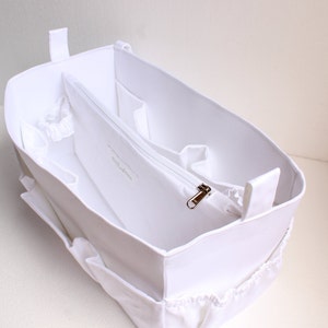 Organizador de bolsa extra grande para fraldas Louis Vuitton Neverfull GM - Inserção organizadora de bolsa em tecido branco