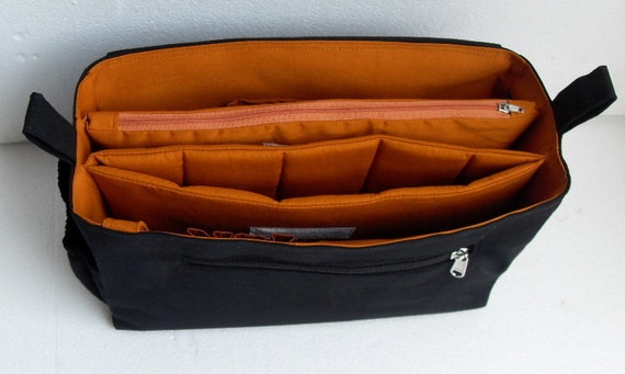 Taller Large Bag Organizer for Tote Bag Purse Organizer Insert With Two  Divider Compartment Zipper and Laptop Case. 