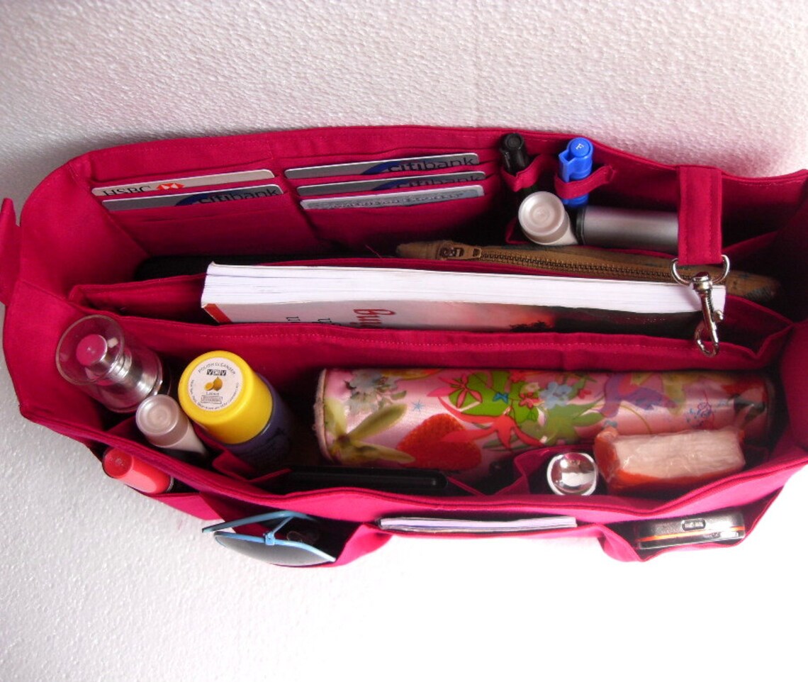 Large Purse Organizer bag Organizer Insert With Ipad Sleeve Etsy