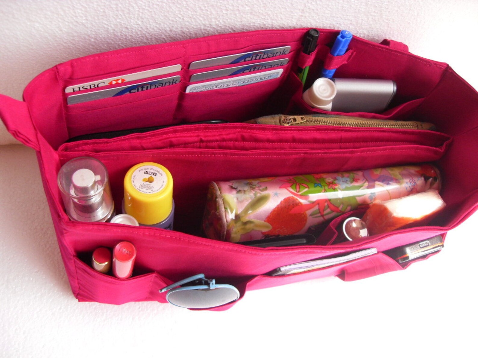 Large Purse Organizer bag Organizer Insert With Ipad Sleeve Etsy