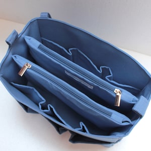 Organiseur de sac extra-large pour s&#39;adapter à LV Neverfull MM - Insert d&#39;organisateur de sac à main avec deux compartiments à fermeture à glissière