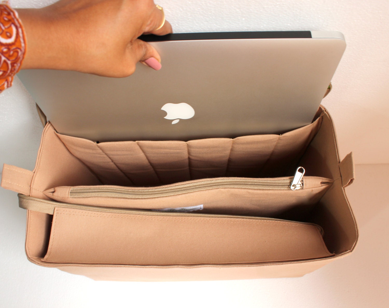 Extra Taller Purse Organizer for Louis Vuitton Neverfull GM With Zipper Closure and Laptop Compartment Bag Organizer Insert Etsy