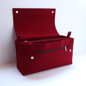 Louis Vuitton Neverfull MM Purse insert with Magnetic flap closure - Bag organizer insert in Merlot