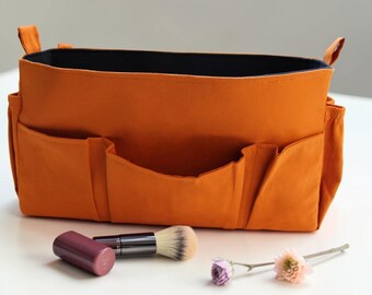 Extra Large Bag organizer for On the go Louise vuitton - XL Purse insert in mustard and Black color for OnTheGo GM tote bag