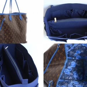 Diaper Bag organizer insert -Extra Large Purse organizer for Louis Vuitton Neverfull GM in Blue