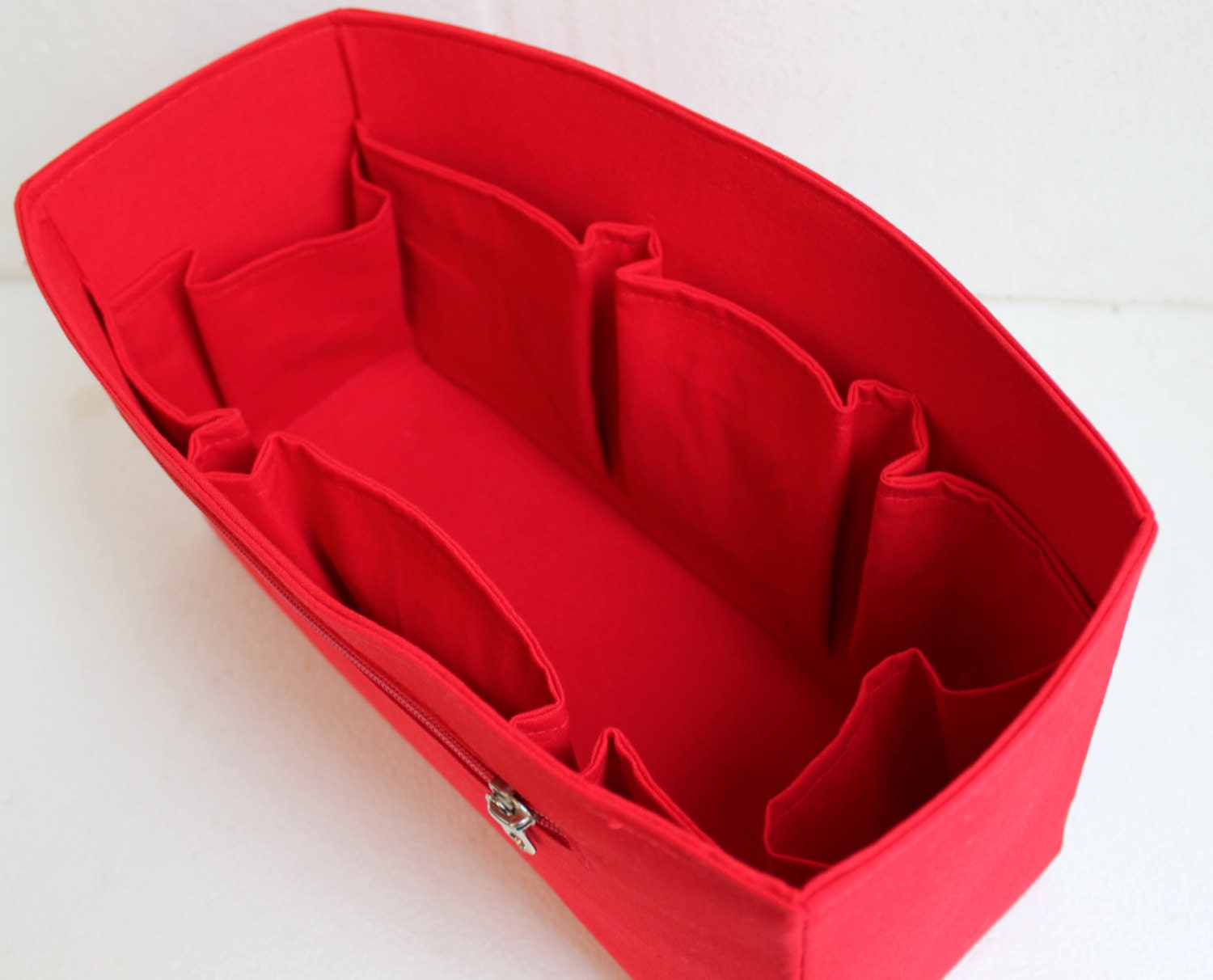 Purse Organizer Insert in Rich Red Fabric Etsy