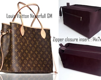 Organizer do torebki Louis Vuitton Neverfull GM z zapięciem na zamek błyskawiczny - Wkładka do organizera torebki w kolorze brązowym
