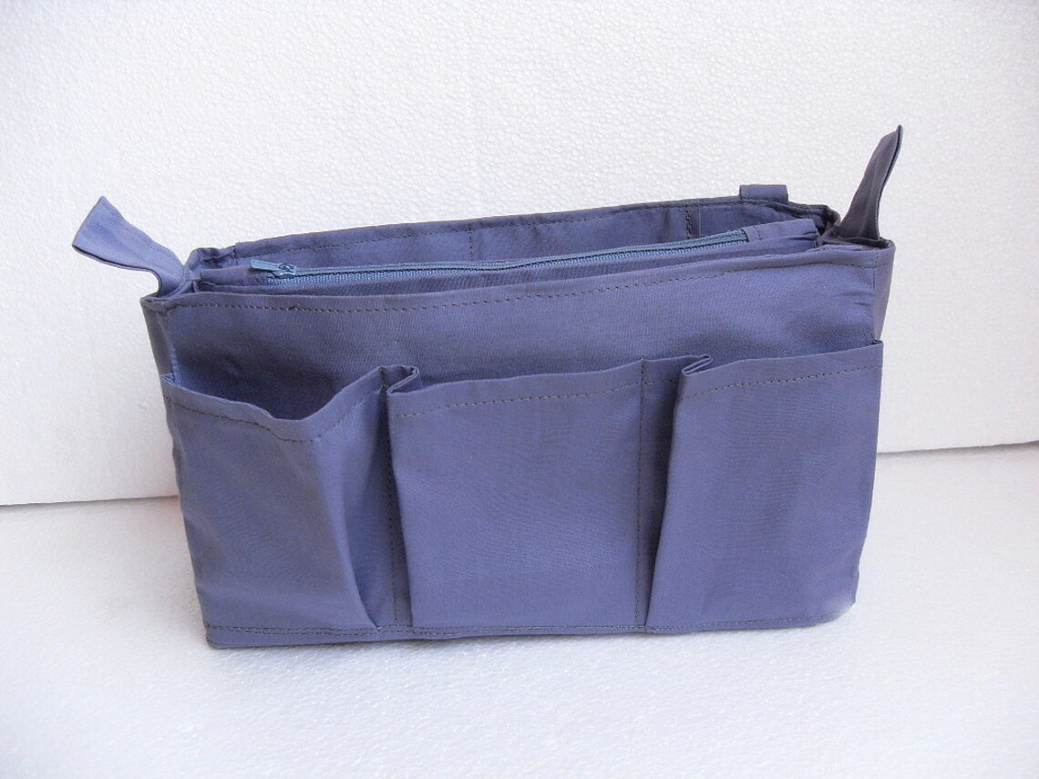 Bag Organizer Purse Organizer Insert in Grey Fabric Etsy