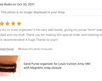 Purse organizer for Louis Vuitton Artsy MM - Bag organizer insert in Dark  Brown