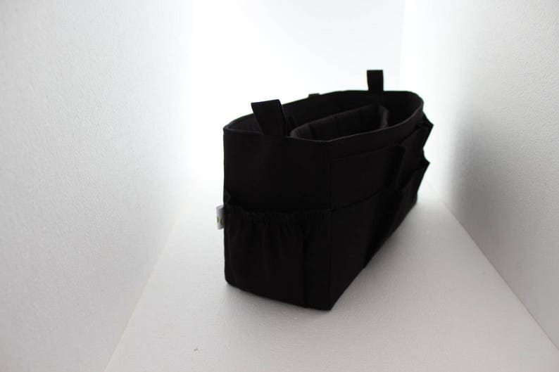Purse Insert in Black Bag organizer insert with Laptop Etsy