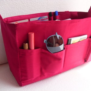 Large Purse organizer -Bag organizer insert with iPad sleeve