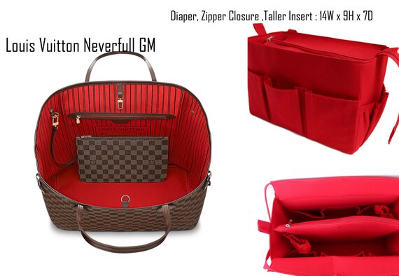 Tote Bag Organizer For Louis Vuitton Neverfull MM Bag with Zipper Top  Closure