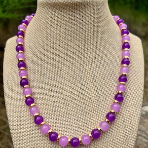 The Violet Bloom – Color Loop Co. Glass Bead Necklace