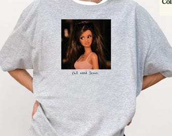 Yall Need Jesus Shirt, Disgusted Doll Meme Shirt, Funny Sarcastic Christian Tee, Sassy Religious Shirt, Unhinged Meme Shirt