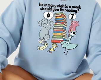 How Many Nights A Week Should You Be Reading 6-7 Shirt, Children’s Books Teacher Sweatshirt, Funny Reading 67 Tee, Classroom Unisex Top