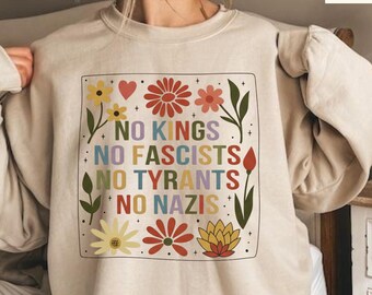We The People No Kings In America Sweatshirt Shirt, Patriotic Democracy Tee, Anti MAGA Political T Shirt, Protest Graphic Top, Freedom