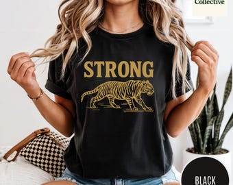 Vintage Tiger Graphic Tee - Comfort Colors Unisex T-Shirt