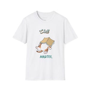 Chill Master Cat T-Shirt, Relaxing Apparel, Gifts for Cat Lovers, Cute Cat Tees, Pet Owner Fashion