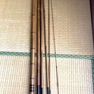 Restored Japanese Bamboo Fishing Rod: 5.4m Handmade Wazao, Tenkara Style