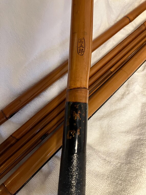 Vintage Japanese Lacquered Bamboo Fishing Rod: Abalone Inlay, 4.5m - Etsy  Israel