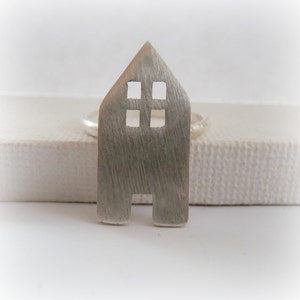 House Ring - Silver House Jewelry - Home Sweet Home - First House Gift - Miniature Home - Sterling Silver House - Moving Gift Idea