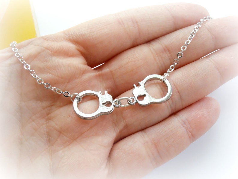 Handcuff Necklace Sterling Silver Rebel necklace Handcuff Etsy