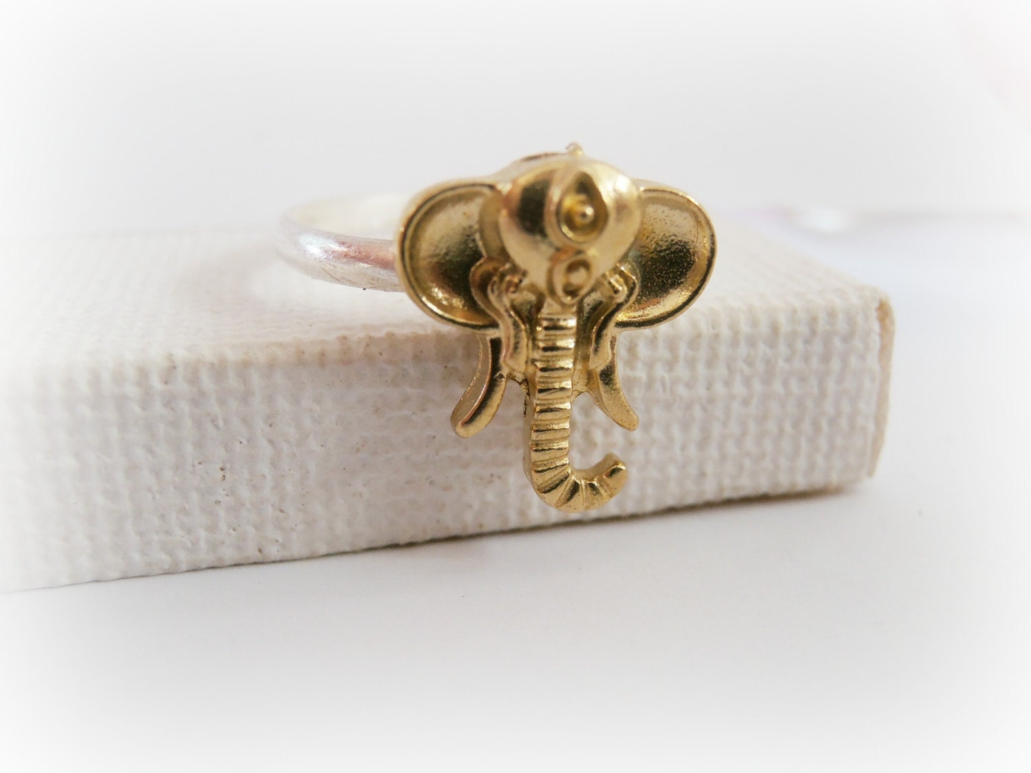 Elephant Stack Ring Ganesha Gold Stack Ring Gold and | Etsy