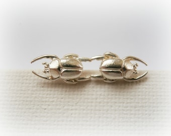 Scarab Beetle Earrings - Scarab Beetle Earrings Sterling Silver - Valentine Men Studs Sterling Silver - Insect Jewelry - Insect Silver Studs