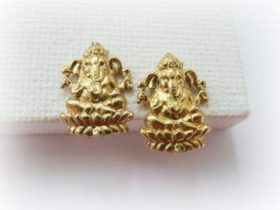 Ganesh gold best sale earrings