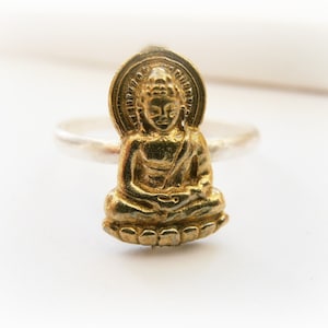 Buddha Ring - Yoga ring - Little Buddha Ring - Yoga jewelry - Gold Buddha ring - Buddha Ring Gold - Buddha Jewelry - Silver Buddha Ring