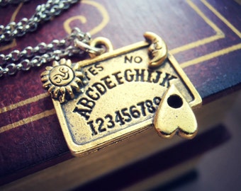 Ouija Board Necklace - Halloween Necklace - Supernatural Jewelry - Ouija Jewelry - Spiritual Jewelry - Horror Movie Jewelry - Ghost Necklace