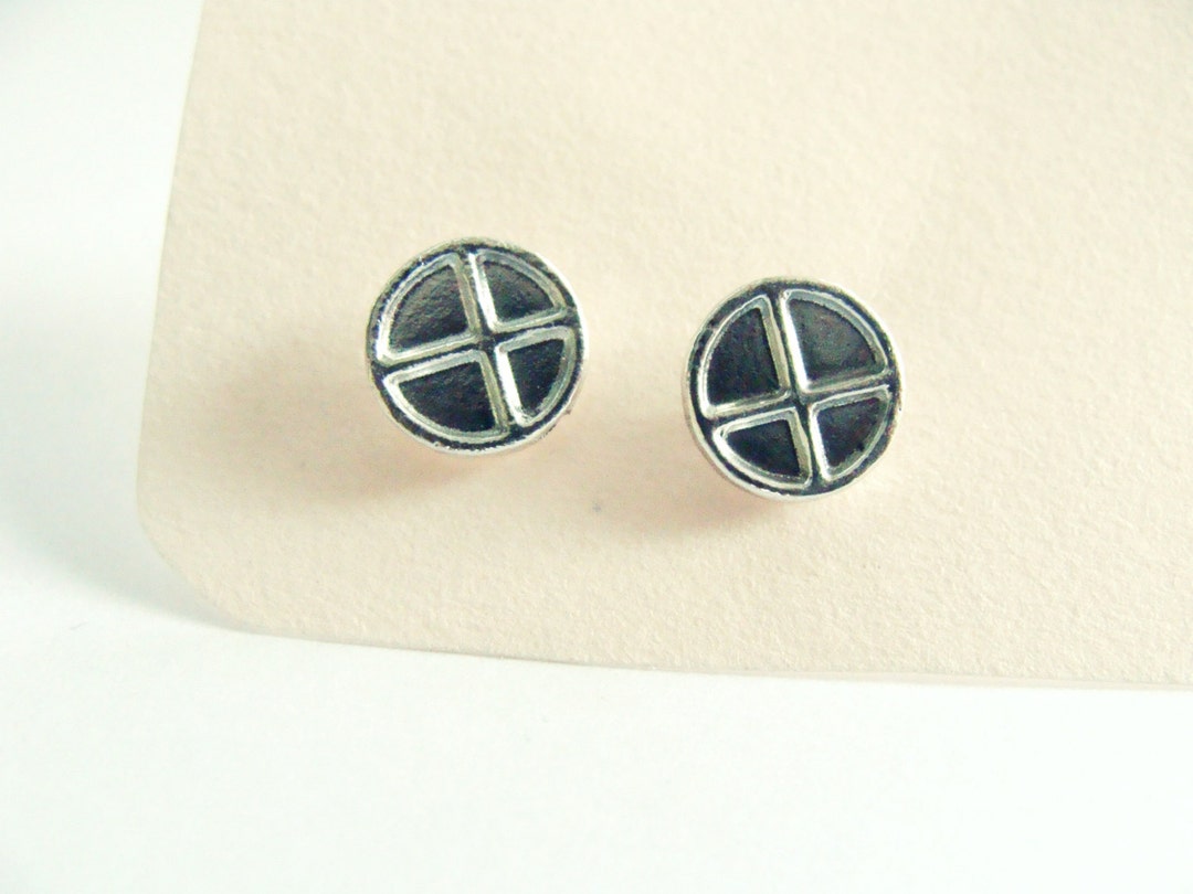 XO Silver Studs Hugs and Kisses Studs Cross and Circle - Etsy